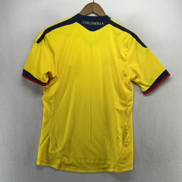 Columbia Soccer Jersey Men's Small Yellow Adidas 2013 Sewn Patch Logo Futbol - Picture 7 of 11